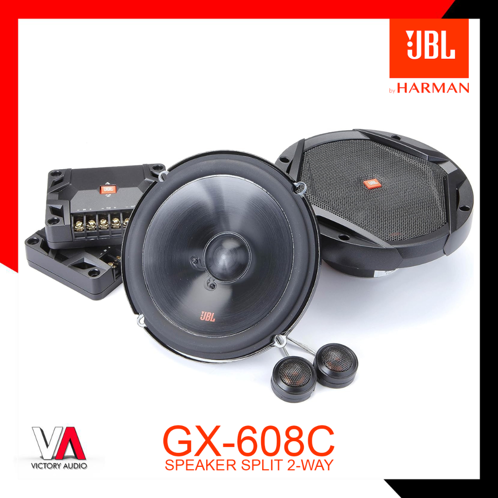 Speaker Split 2-Way Component System Audio Mobil JBL GX-608C GX608C GX 608 C 6.5 Inch Mid Bass + Twe