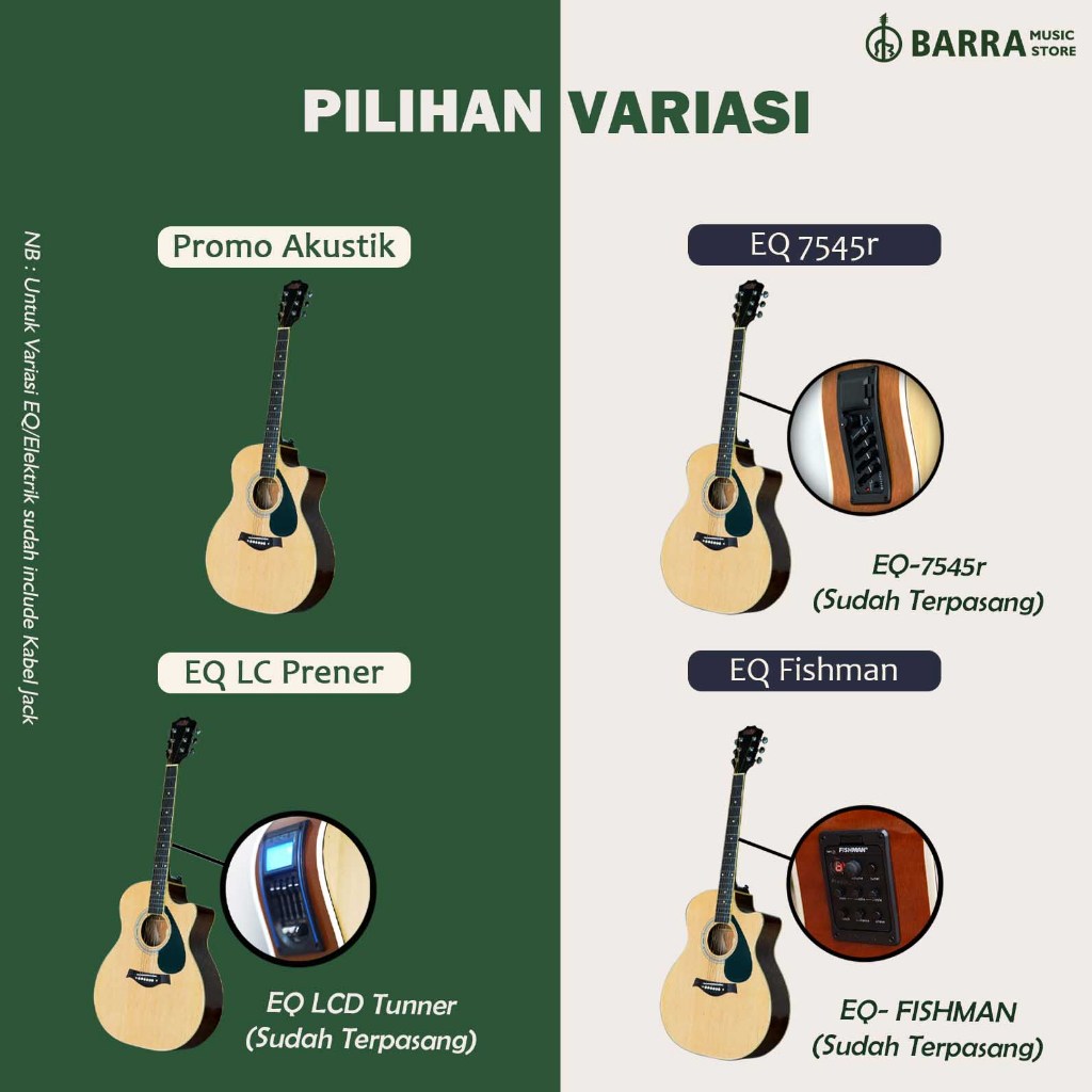CUCI GUDANG GITAR AKUSTIK ELEKTRIK LESLEY AC01 ORIGINAL