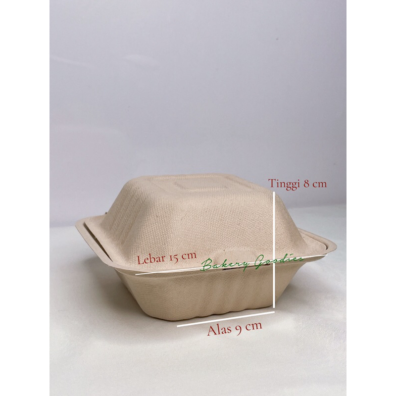 Bagasse box burger bento cake box mini sugarcane natural brown