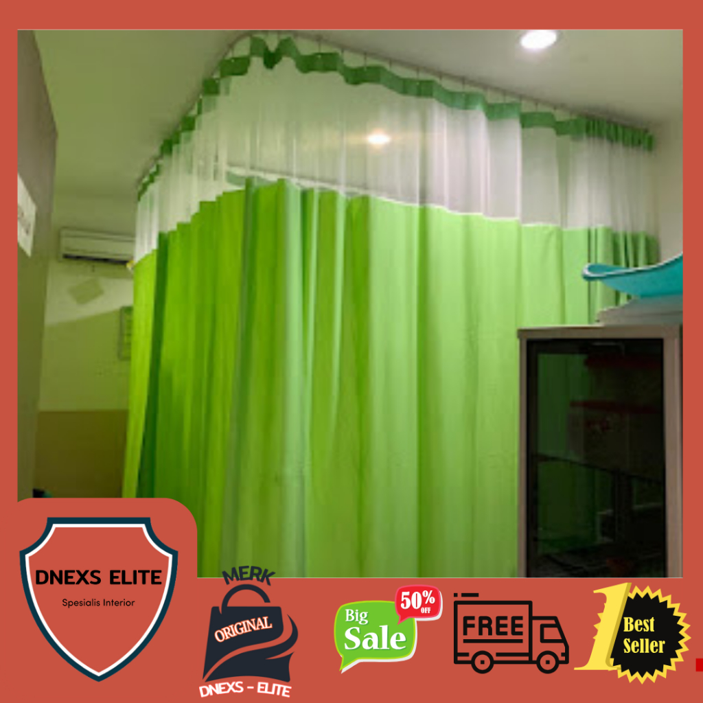 tirai rumah sakit pembatas ruang inap teruji lab anti darah