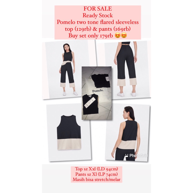pomelo set tank & trousers baju pomelo celana pomelo