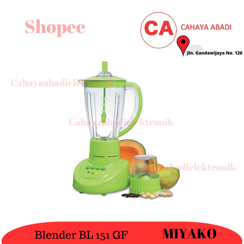 MIYAKO blender kaca 1,5l BL 151GF BL151GF  BL 151 GF BL-151GF blender miyako 2 in1