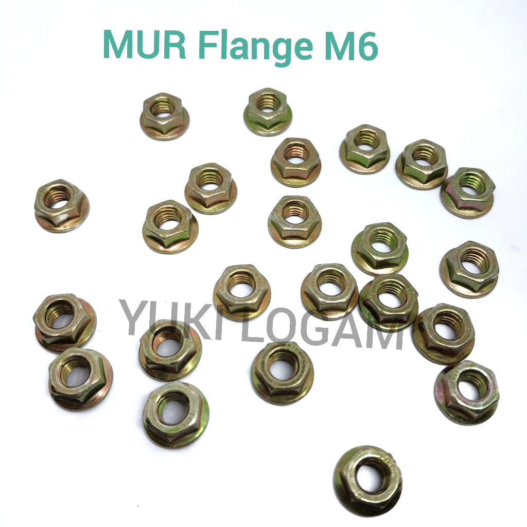 Mur Flange M6 khusus untuk baut flange M6