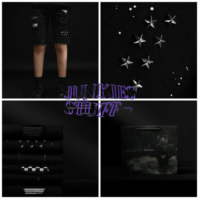 [ORIGINAL] Rucas Grand Combination Short Black | The Last Collection 2022 - 2023 White Caviar Leathe