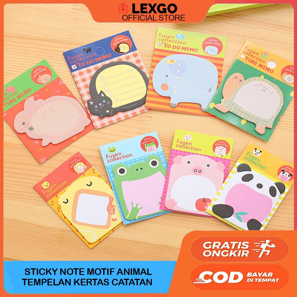 

Tempelan Kertas Catatan Grosir Memo Note Karakter Animal Lucu Unik / Sticky Notes Karakter Animal / Alat Tulis Anak / Alat Tulis Kantor / Alat Tulis Sekolah / Hadiah Anak / Souvenir Pernikahan