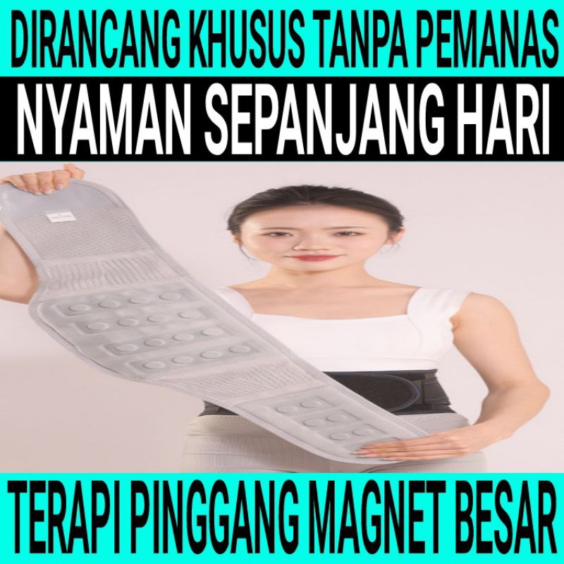 Korset Terapi Pinggang Magnet Besar Pria Wanita Penegak Tulang Belakang Punggung Pekerja Berat Olah 