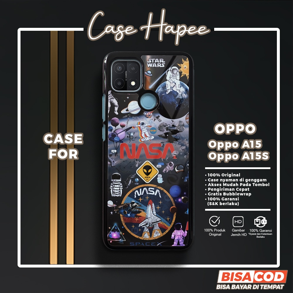 Case Oppo A15 A15S Casing Oppo A15 A15S [NASA] Casehapee Case Glossy Case Aesthetic Custom Case Prem