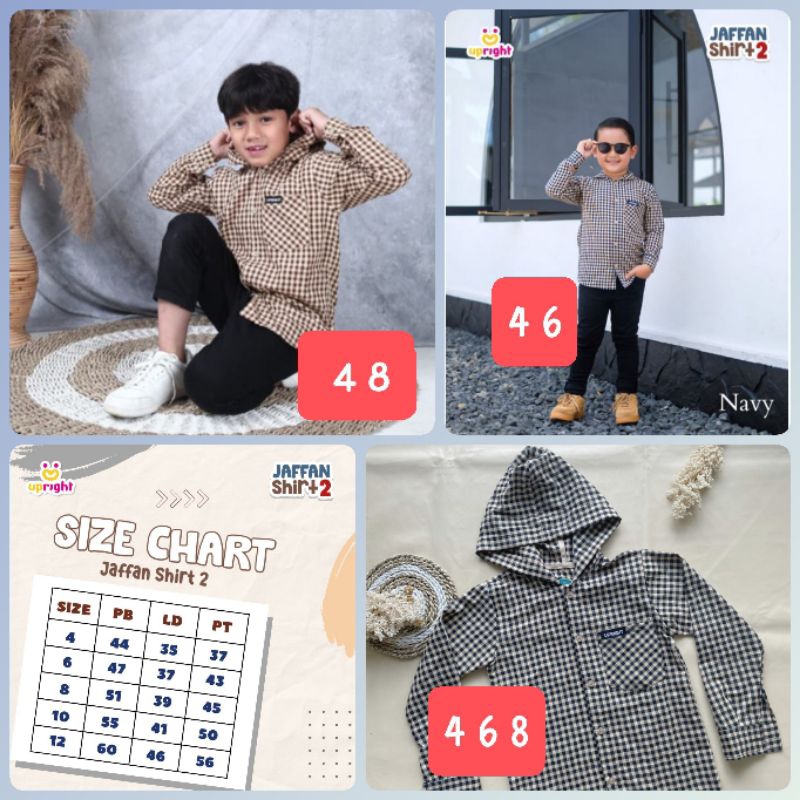 KEMEJA KOTAK HOODIE ANAK JAFFAN SHIRT UPRIGHT