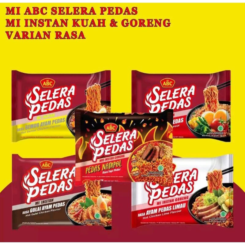 

MIE ABC SELERA PEDAS 70 G