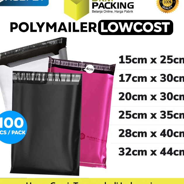 

Plastik Polymailer PACK LOW COST Amplop Packing Polimailer RUSFET