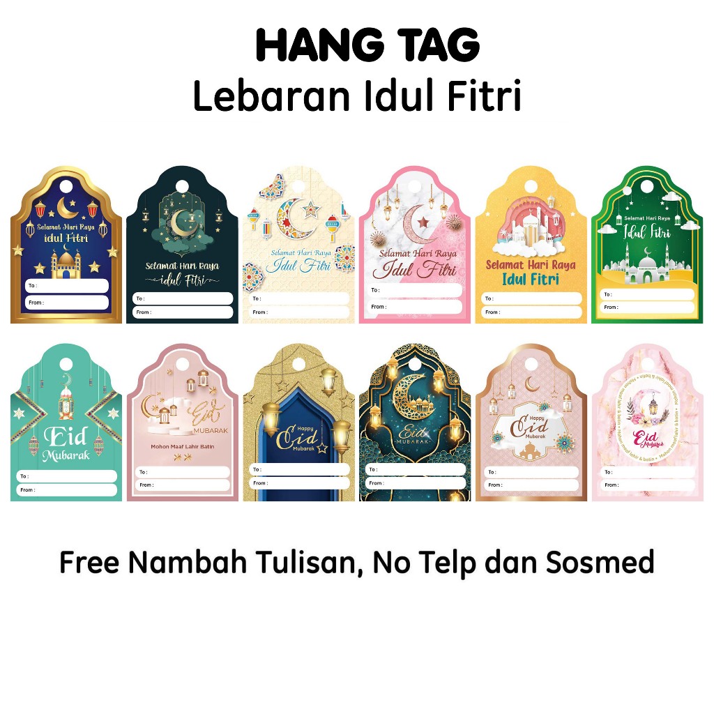 

25 Pcs hang tag Lebaran Idul Fitri