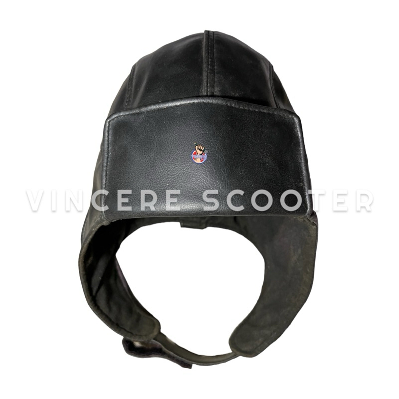 Topi Helm Pilot Penerbang Pesawat Kulit