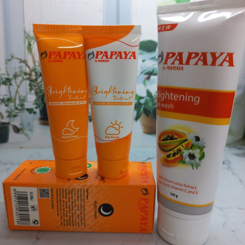 3in1 Paket Facial foam+Cream Mamaya Siang Malam BPOM