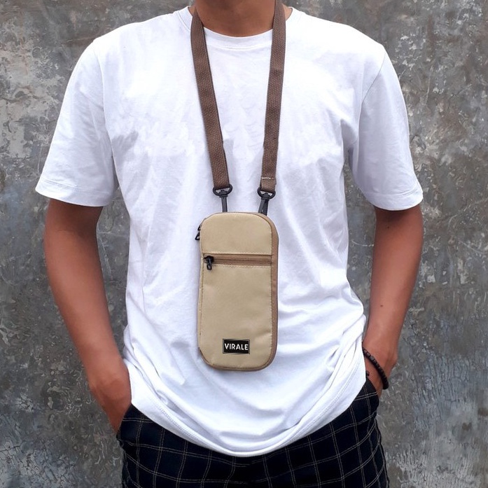 Promo Terupdate TAS HANGING WALLET PRIA  TAS KALUNG PRIA  TAS GANTUNG LEHER  TAS HPKARTU PRIA  BETHA