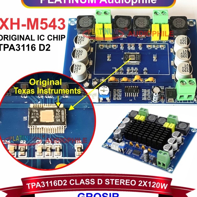 Kirim Sekarang DgV TPA3116 Class D Amplifier 2X12W TPA3116D2 Original Chip
