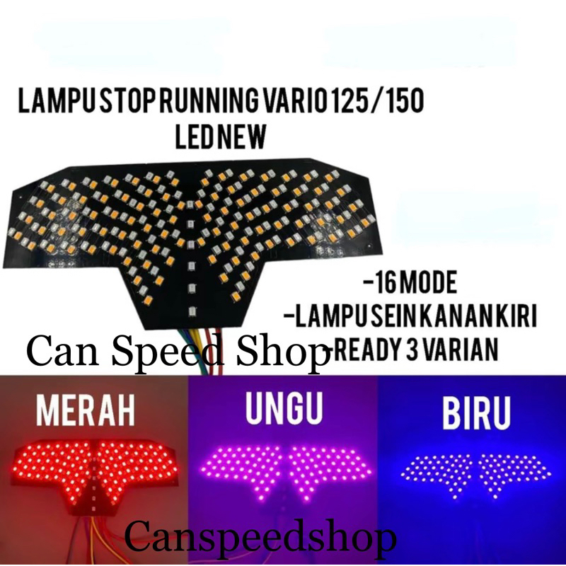 Lampu stop running Vario 125 Vario 150 new 10 mode stoplamp running Vario 125 Vario 150 new 2018-202