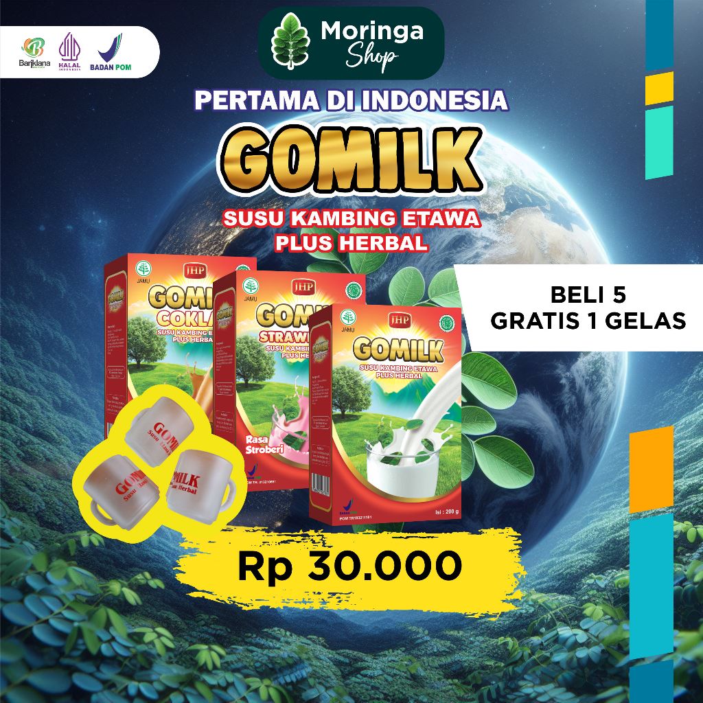 

Susu Kambing Etawa Gomilk / Solusi Maag / Asam Lambung / Suplemen Imunitas / Mengatasi Asma, Asam Lambung, TBC, BRONKITIS, dan Pneumonia