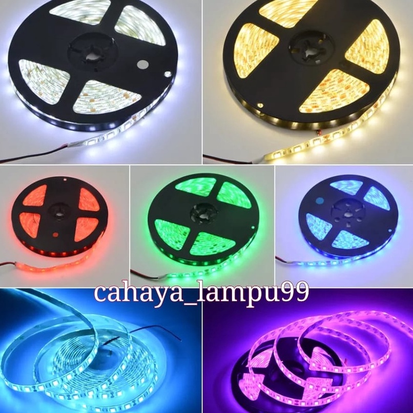 Ready Lampu Led Strip Truk Bis 24 volt 5 meter mata Led 3528 3Led IP67 Waterproof 12volt dan 24volt 
