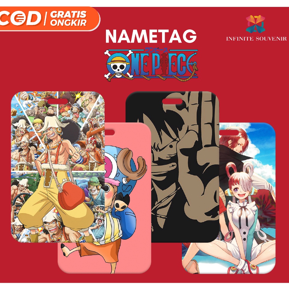 

Super N9 Nametag One Piece Tanpa Tali ID Card Straw Hat Card Holder Luffy Edisi One Piece