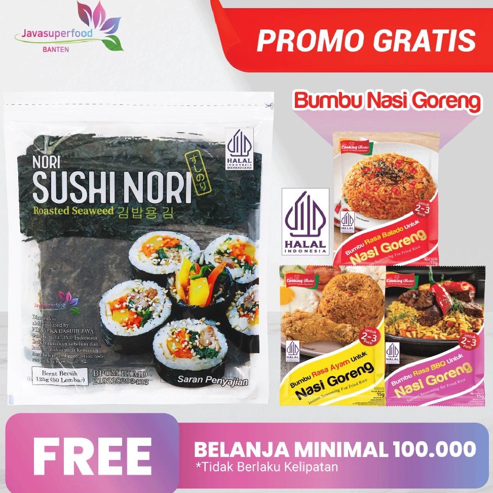 

gbnf HALAL Sushi Nori Seaweed Rumput Laut Panggang Roasted HALAL Discount