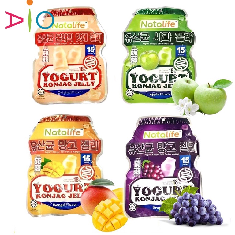 

PROMOAB2J Natalife Yogurt Konjac Jelly Yogurt Konjac Jeli 2g x 15pcs 62
