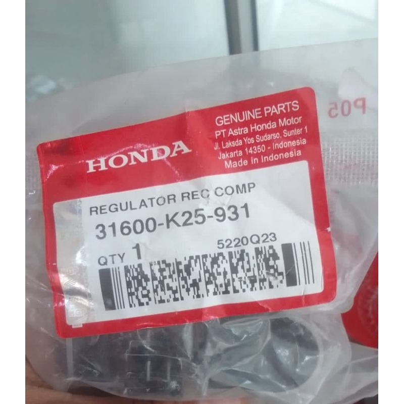 31600-K25-931 regulator / kiprok honda beat fi / scoopy fi