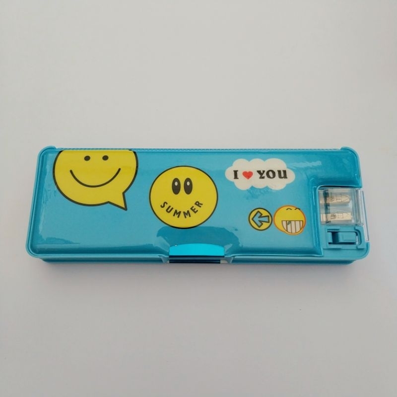 

(1 pcs) Pencil Case / Kotak Pensil Magnet Karakter Smile + Orotan 10040