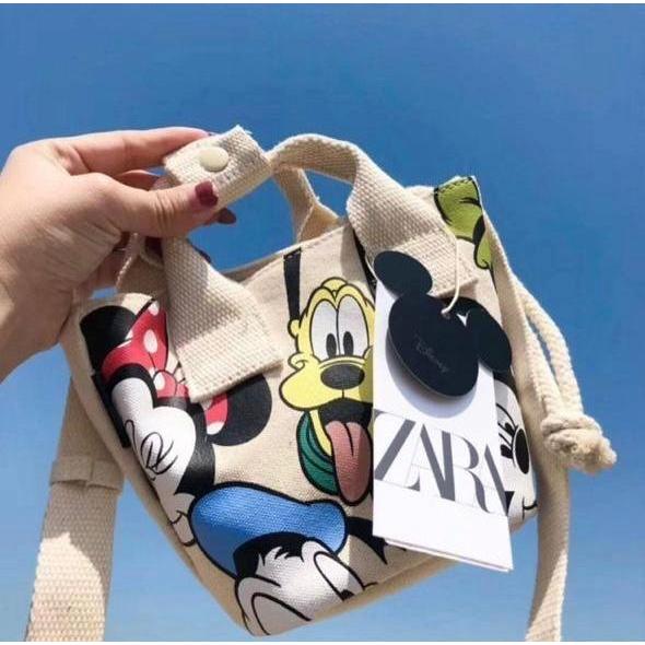 Tas Zara x Disney Slempang Wanita Mini Bag Canvas Terbaru