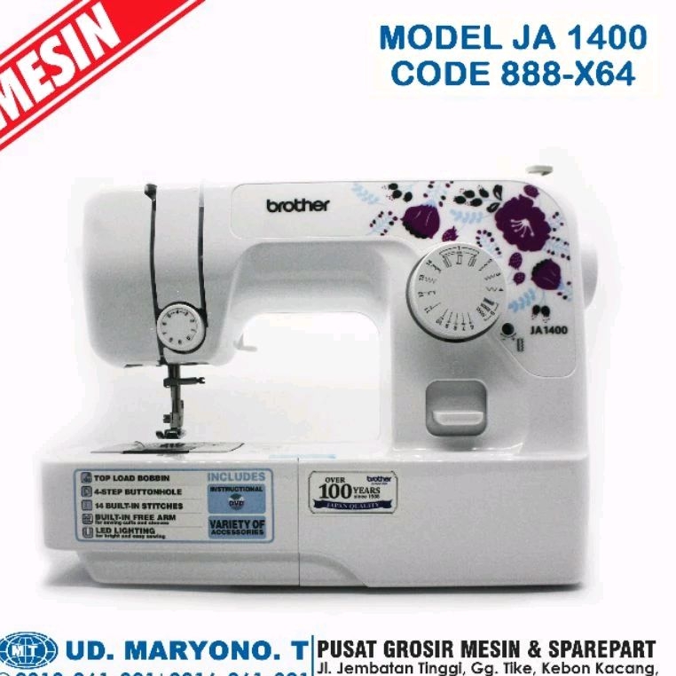 Mesin Jahit Portable Brother/Mesin jahit meja JA 1400