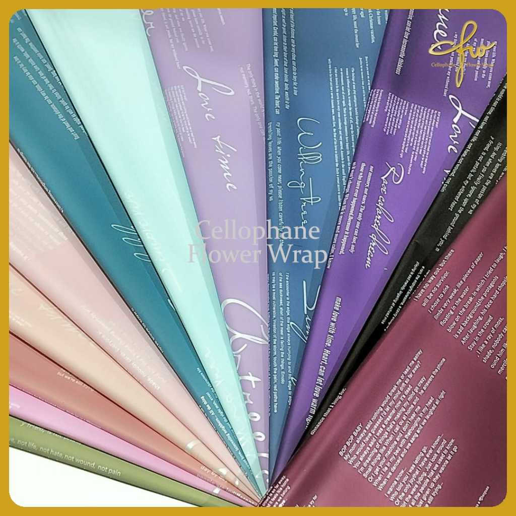

Kertas Buket Bicollor Letter Cellophane Flower Wrap