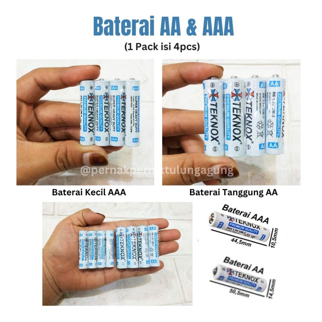 Baterai AA dan AAA/Baterai Kecil/Baterai Tanggung/Baterai Tahan Lama