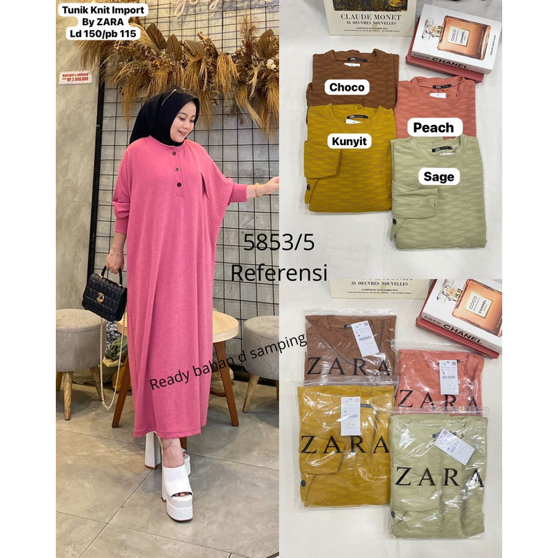 Tunik Knit (Tidak Busui) By Zara 1377♥️