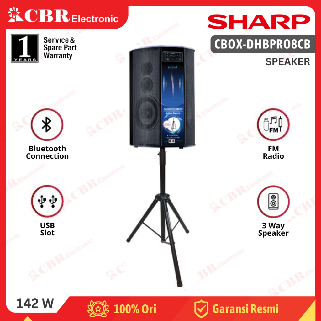 Speaker SHARP CBOX-DHBPRO8CB + TRIPOD