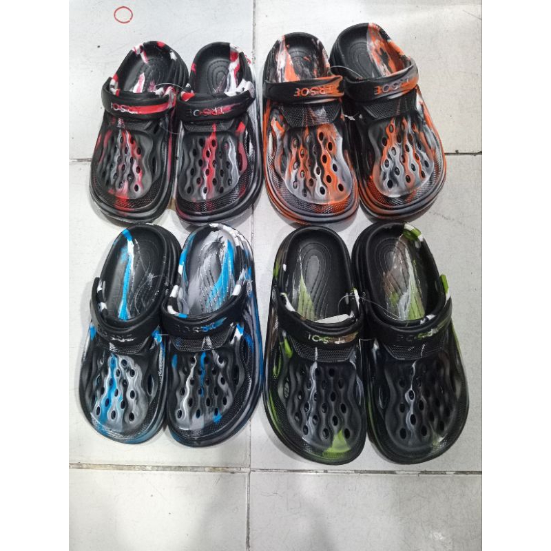 Sandal Baim Loreng Irsoe 323 Model Casual Original Fashion Pria/Wanita Dewasa