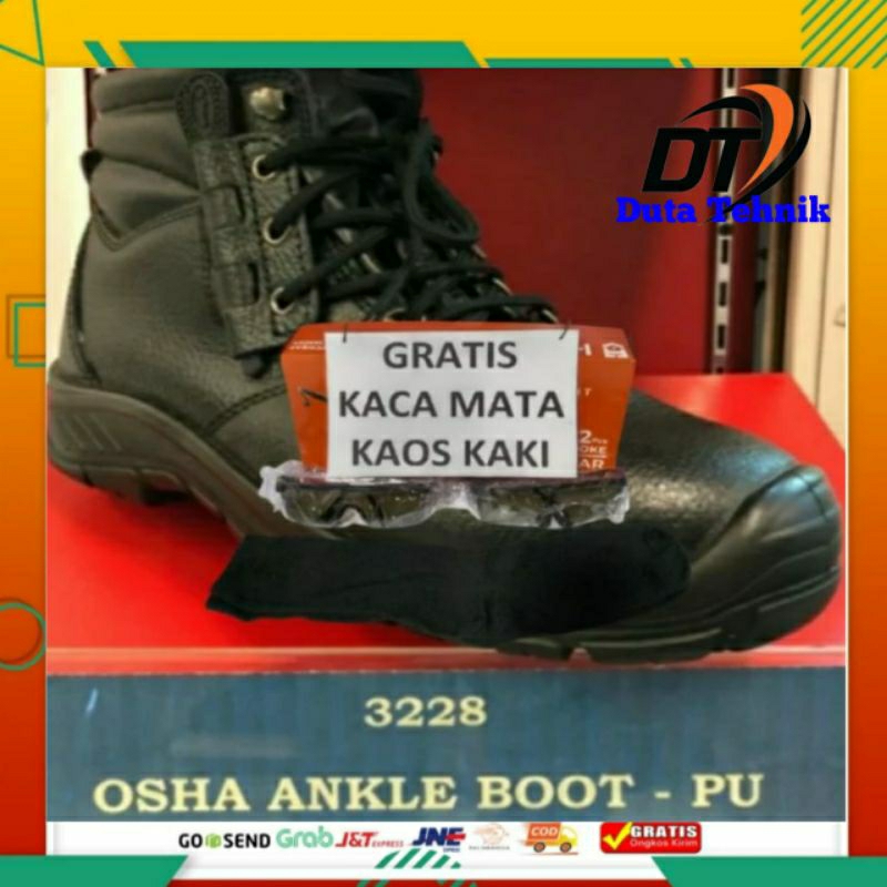 BONUS KAOS KAKI + KACAMATA SAFETY SEPATU SAFETY DR OSHA 3228 / SEPATU SAFETY DR OSHA / SEPATU SAFETY