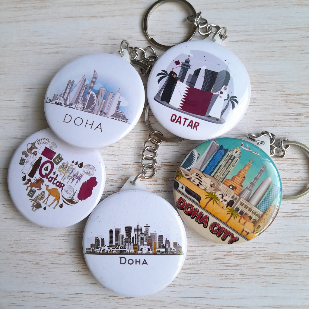 SOUVENIR OLEH-OLEH QATAR GANTUNGAN KUNCI/BROS/PIN/MAGNET TEMPELAN KULKAS
