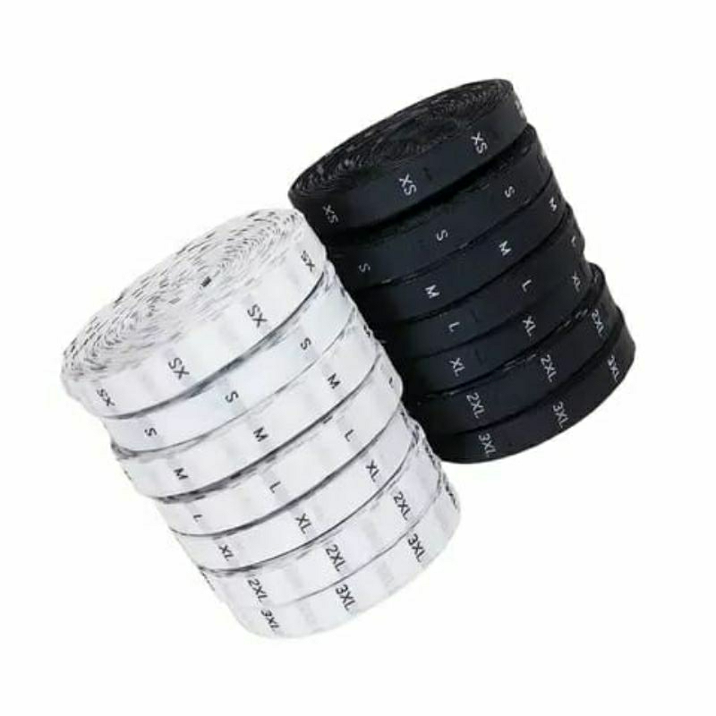 

TERMURAH!| COD | Label Size Bordir Woven Putih / hitam label baju /ukuran baju / size rajut