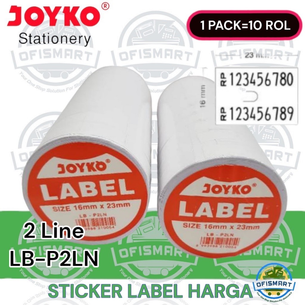 

Joyko Kertas Label Harga LB-P2LN 2 Line | @1Slop=10RoL