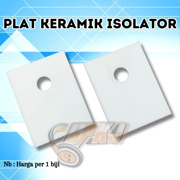 (2pcs) PLAT KERAMIK ISOLATOR Isolator Keramik Transistor TO-264 Dengan Lubang