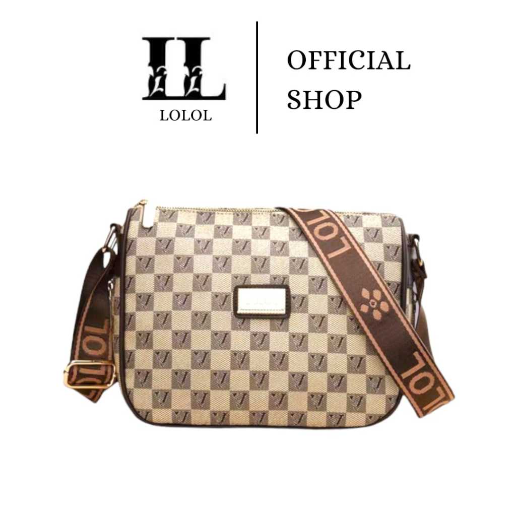 LOLOL Fashion Tas Selempang Wanita Tas Sling Bag Wanita Logo LOLOL B6615-3B