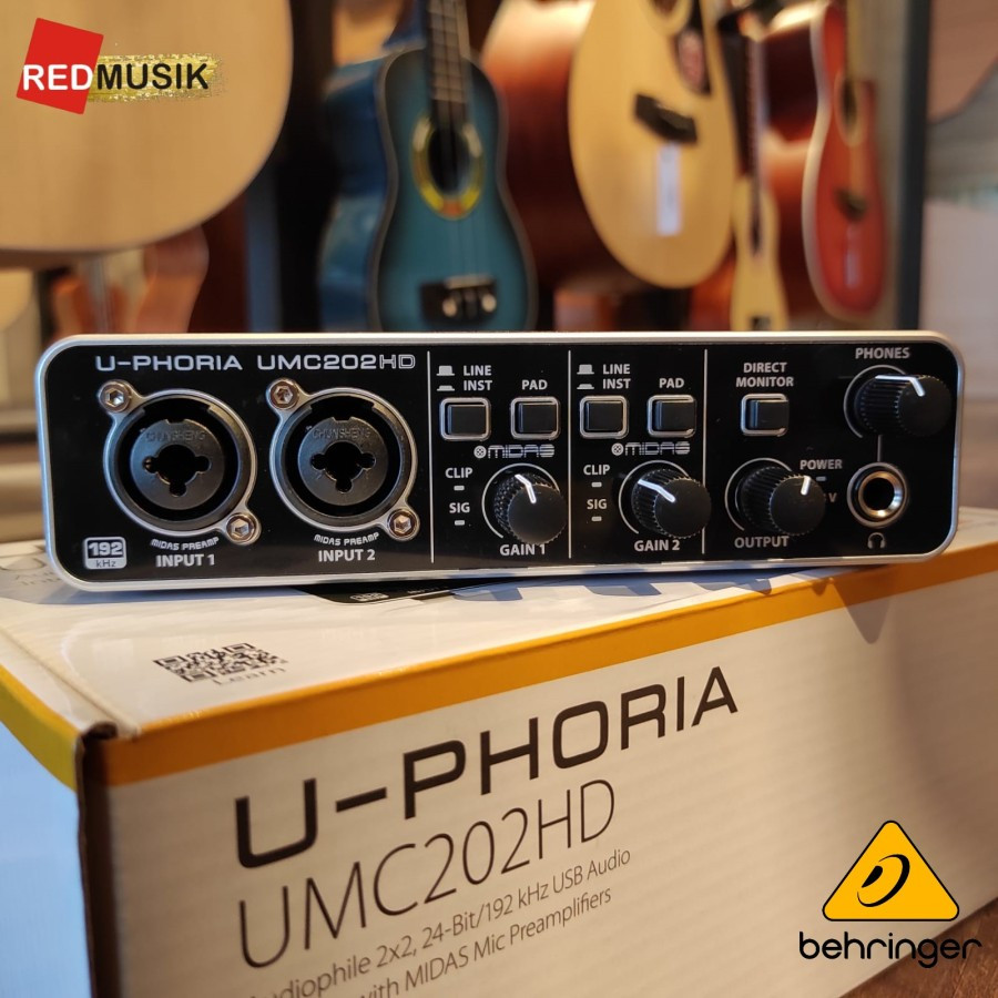 Soundcard Behringer UMC202HD UMC-202HD UMC 202HD U-Phoria