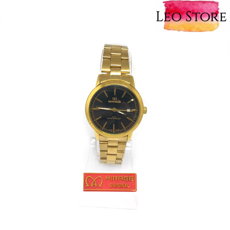 JAM TANGAN WANITA  KEKINIAN MIRAGE ORIGINAL A39(8752BRP-L)SIZE BULAT KECIL ADA TANGGAL DI SAMPINGNYA