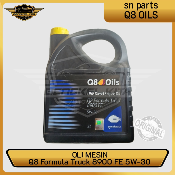 Oli Mesin Mobil Diesel Q8 Formula Truck 8900 FE 5W30 5W 30 Fully Synthetic Diesel 5 Liter