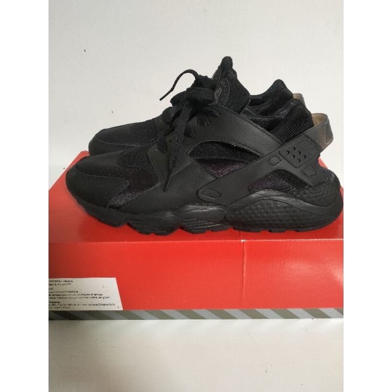 NIKE AIR HUARACHE MEN'S SNEAKERS SHOES - BLACK ORIGINAL SIZE 41/42 SECOND HAND
