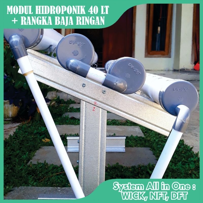 Modul Hidroponik 40 LT + Rangka Baja Ringan