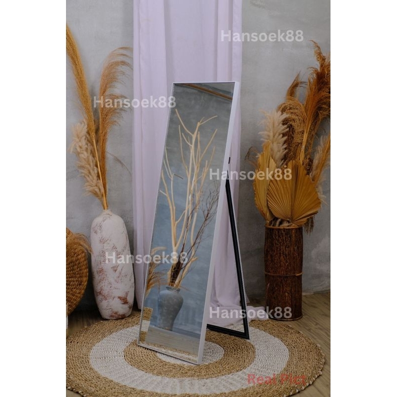 CERMIN STANDING FRAMELESS UK 122.5 X 31 STANDING MIRROR FRAMELESS CERMIN BADAN STANDING MIRROR