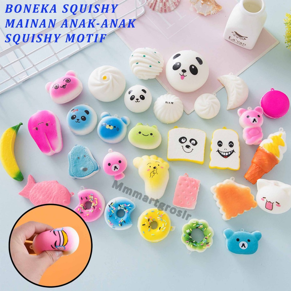 Boneka Squishy / Mainan Edukasi Anak / Squishy Aneka Motif