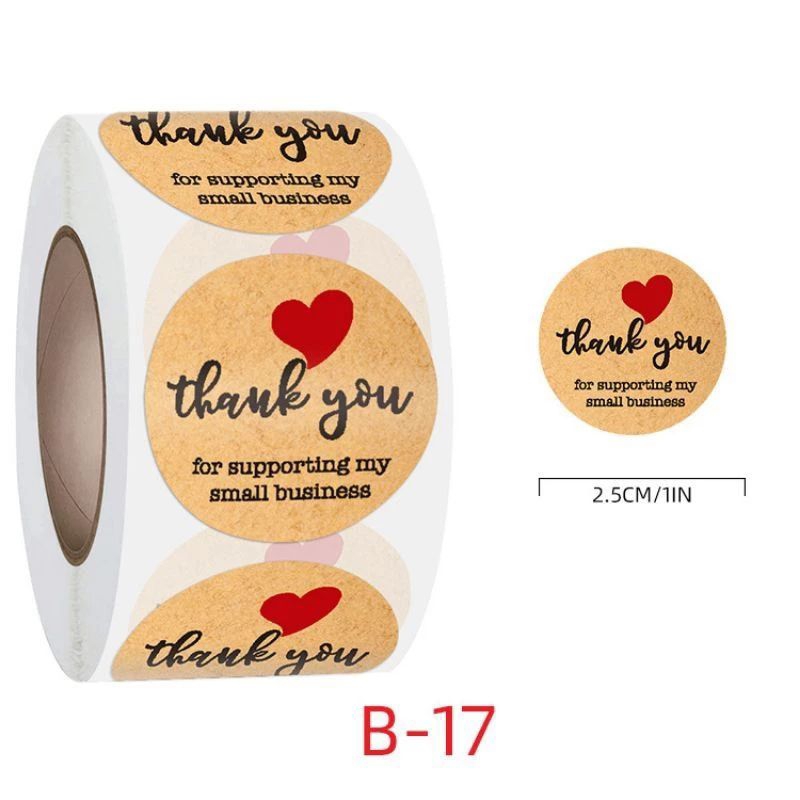 

1 Roll (500 pcs) Stiker Thank You Stiker TQ Stiker Box Label Box