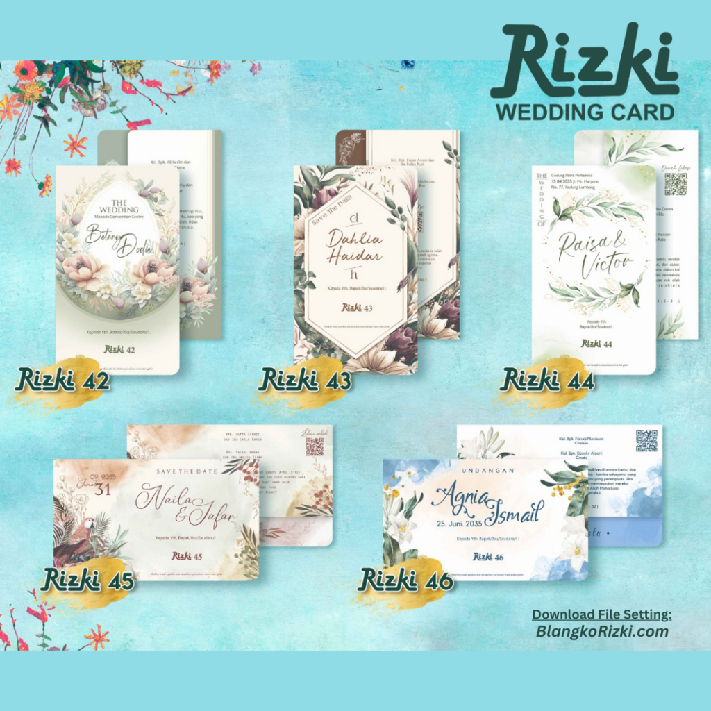 

Cetak Undangan Pernikahan Kode Rizki 42 - 46 - Undangan Pernikahan - Cetak Undangan Murah