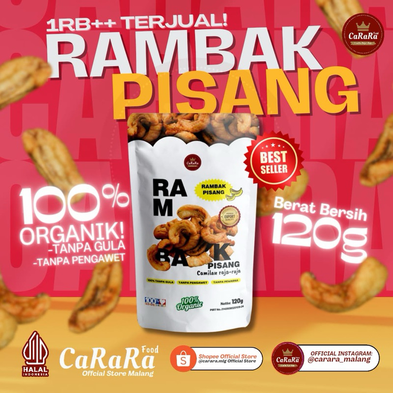 

TERLARIS! Rambak pisang carara 100% ORGANIK (TERLARIS!)120gram